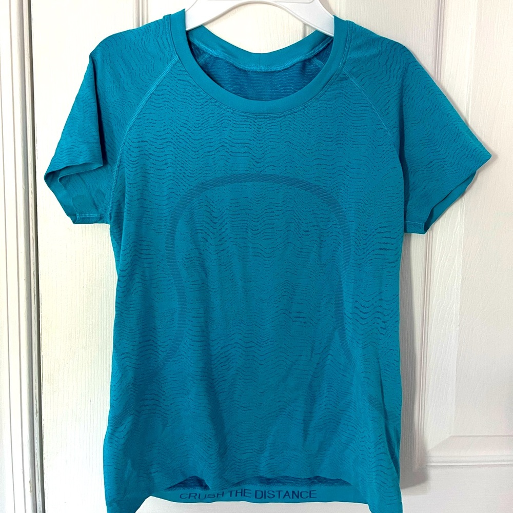 lululemon athletica Short Sleeve Tee in Teal Blue